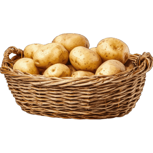 Košik so zemiakmi